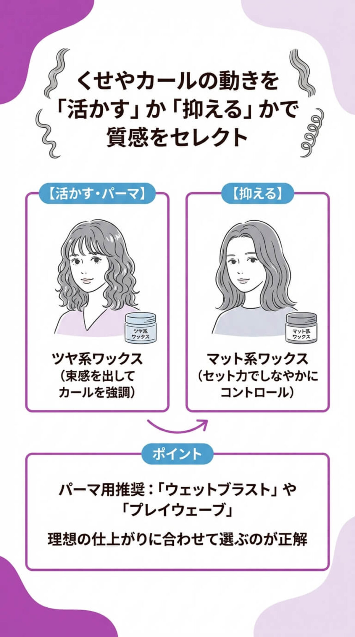 【髪質別】パーマヘアさん向けの選び方