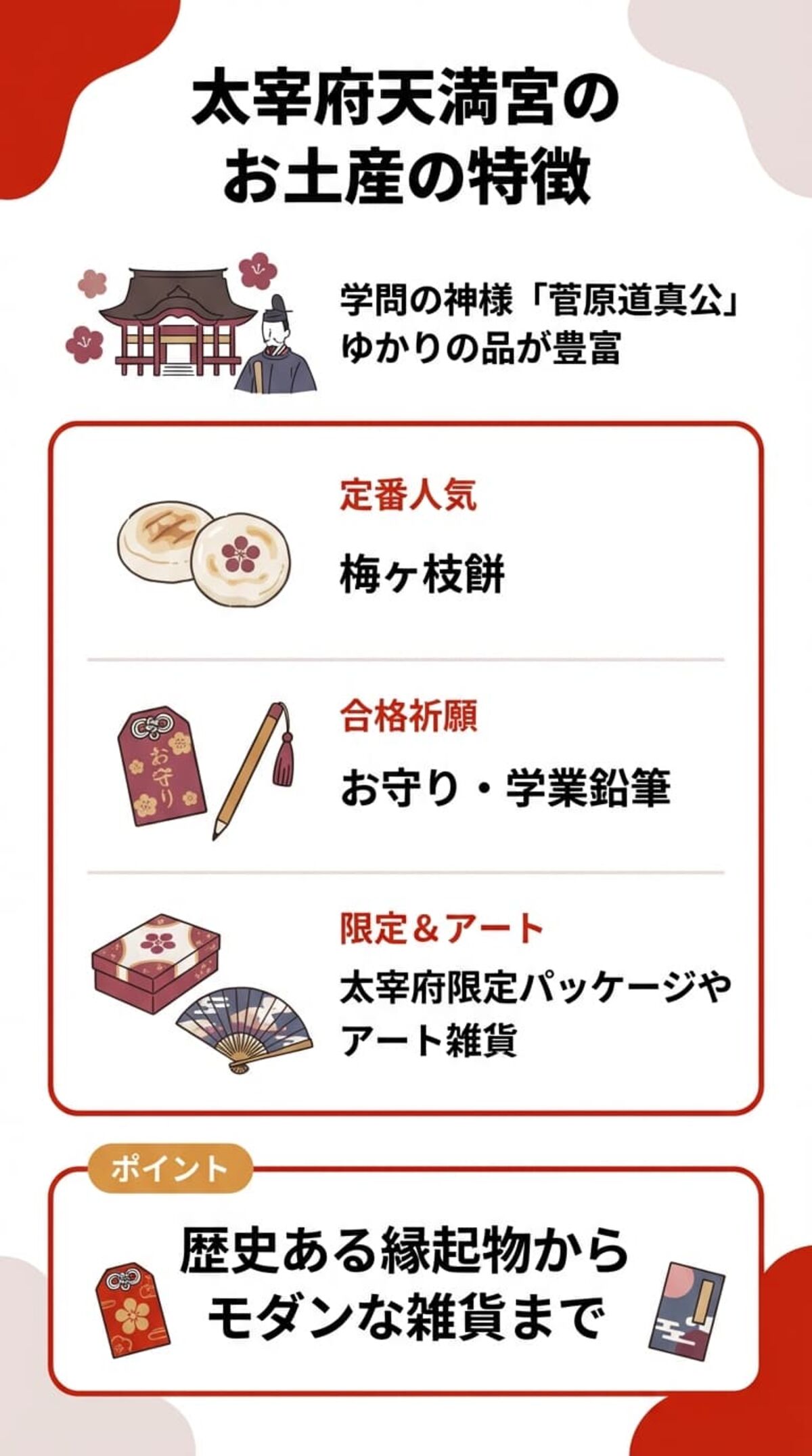 太宰府天満宮のお土産の特徴