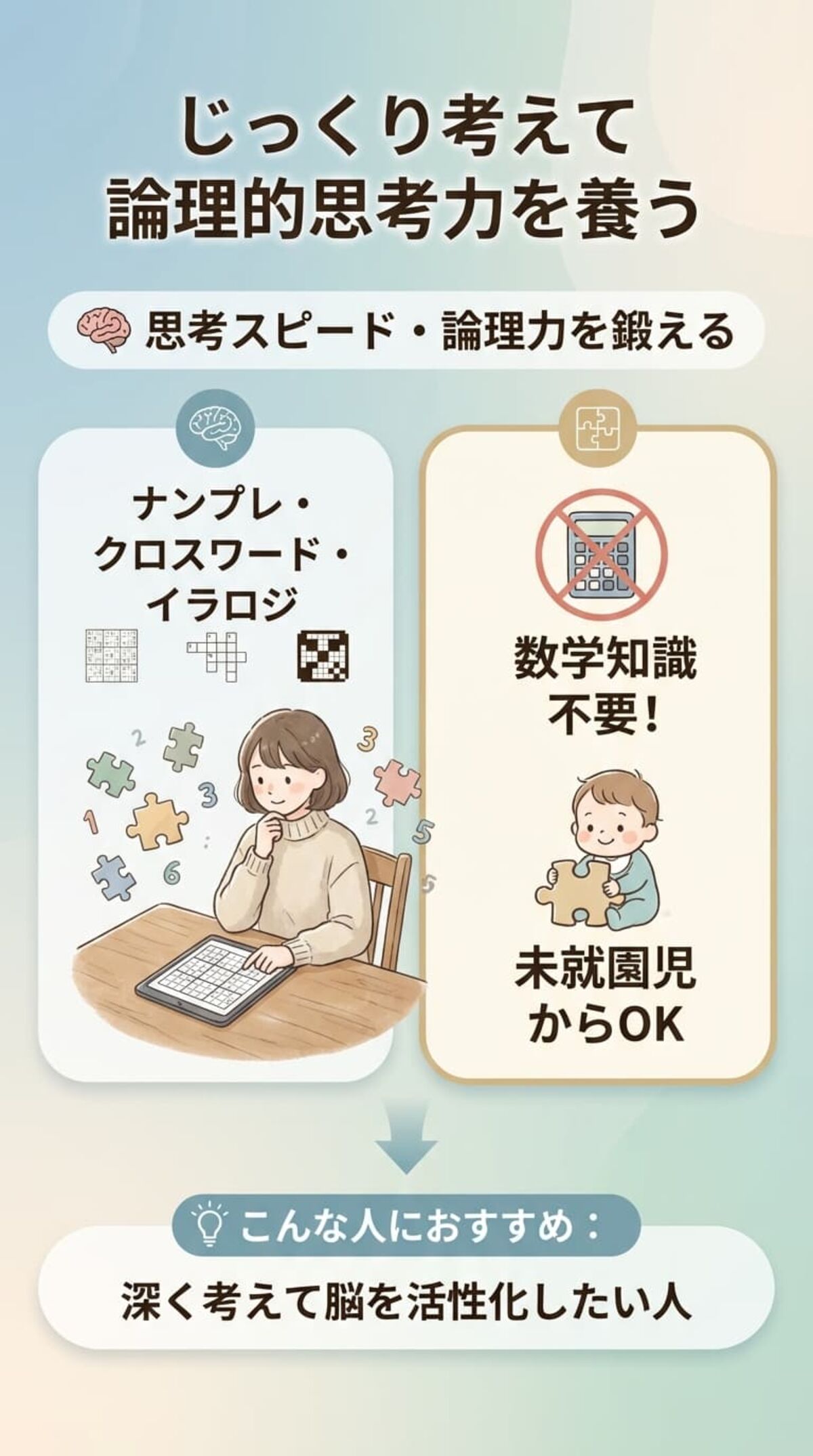 ジャンル別の特徴：ロジックパズル系