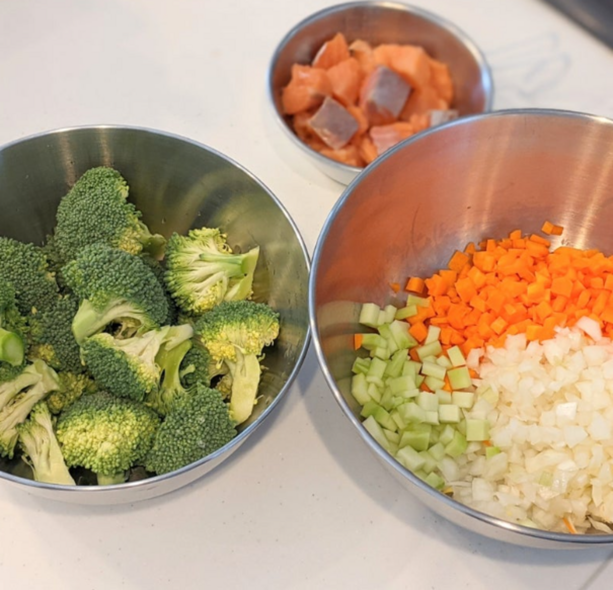 鮭と野菜の豆乳スープ【取り分け離乳食】