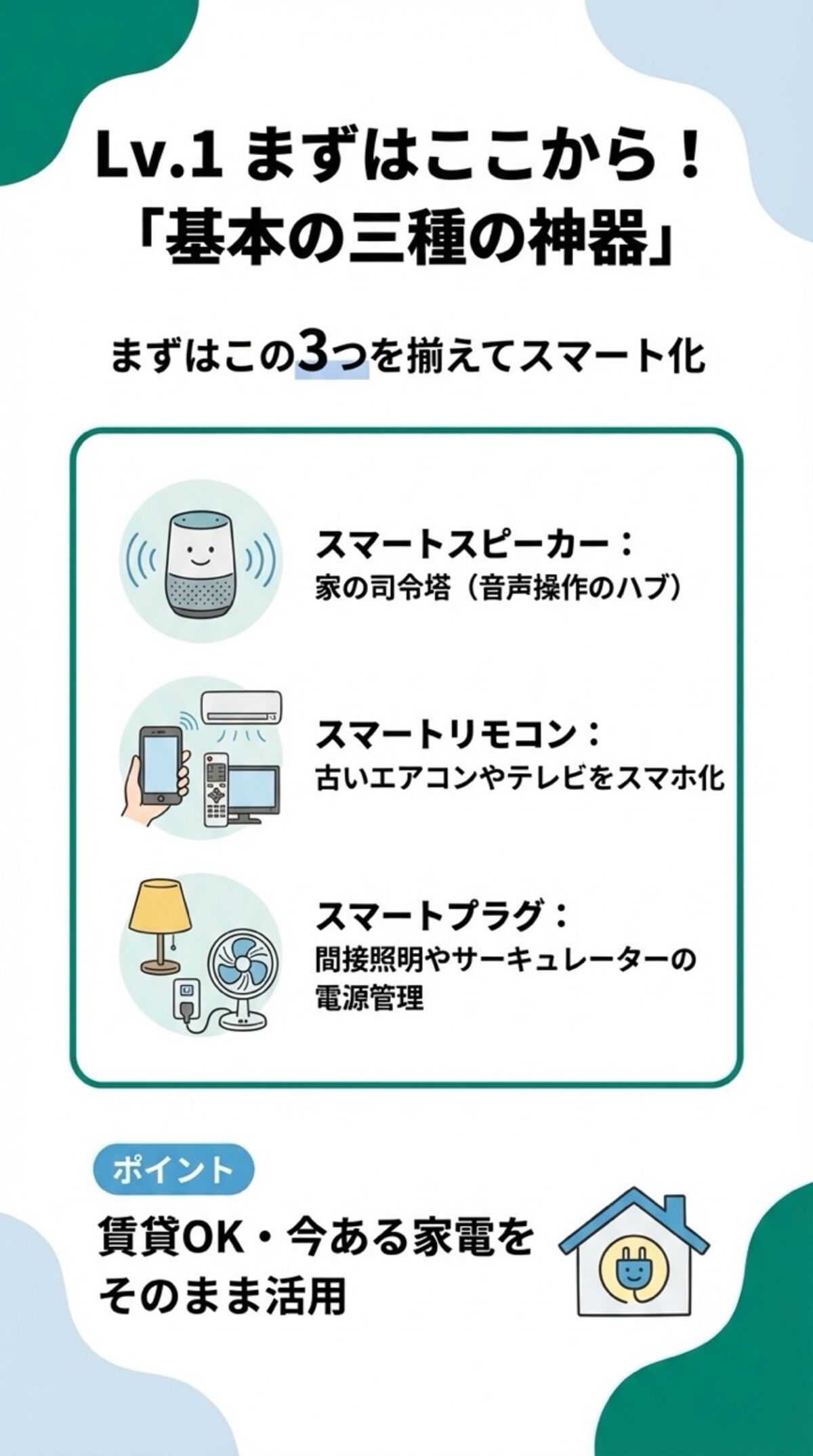 まずはここから！基本の三種の神器