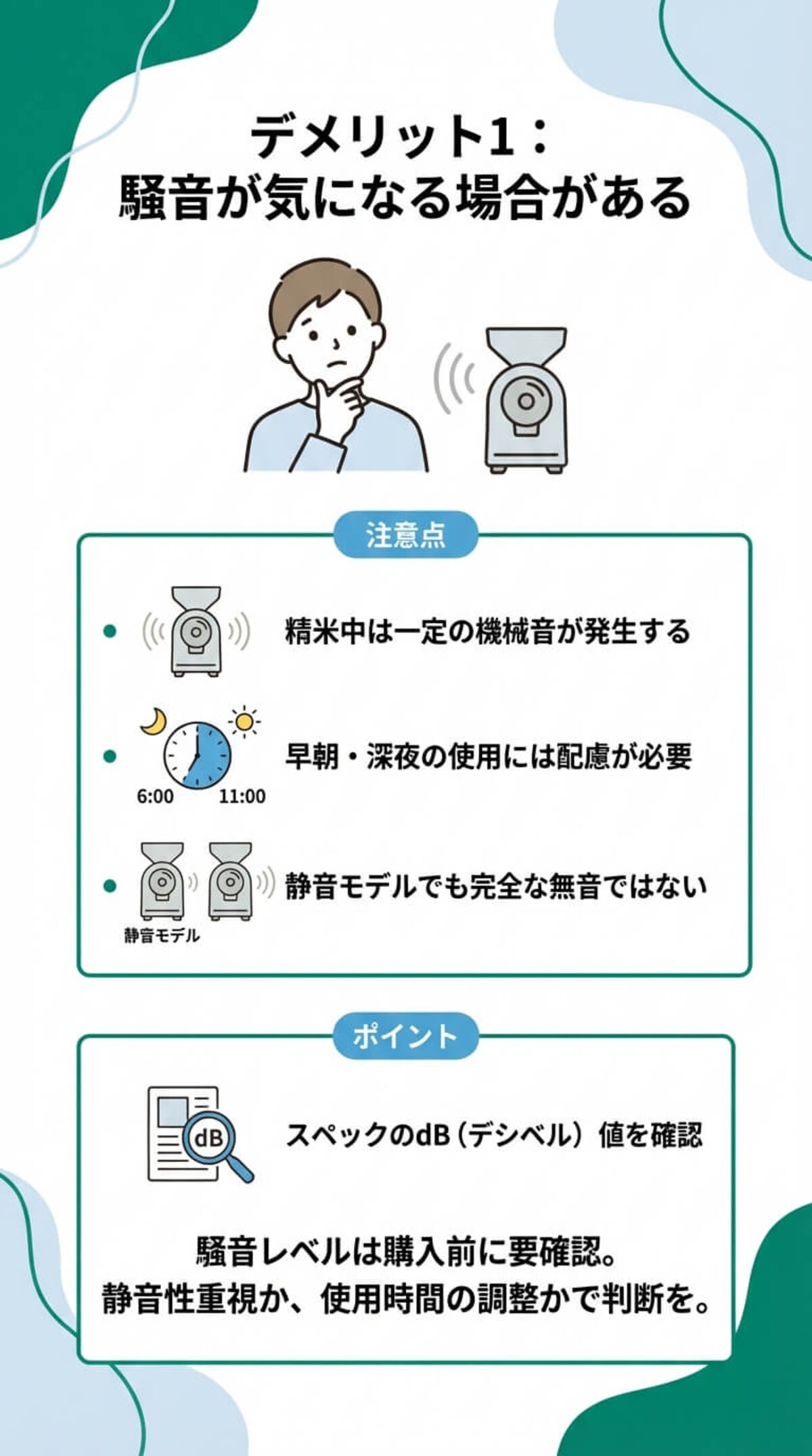 選び方2：容量とサイズ