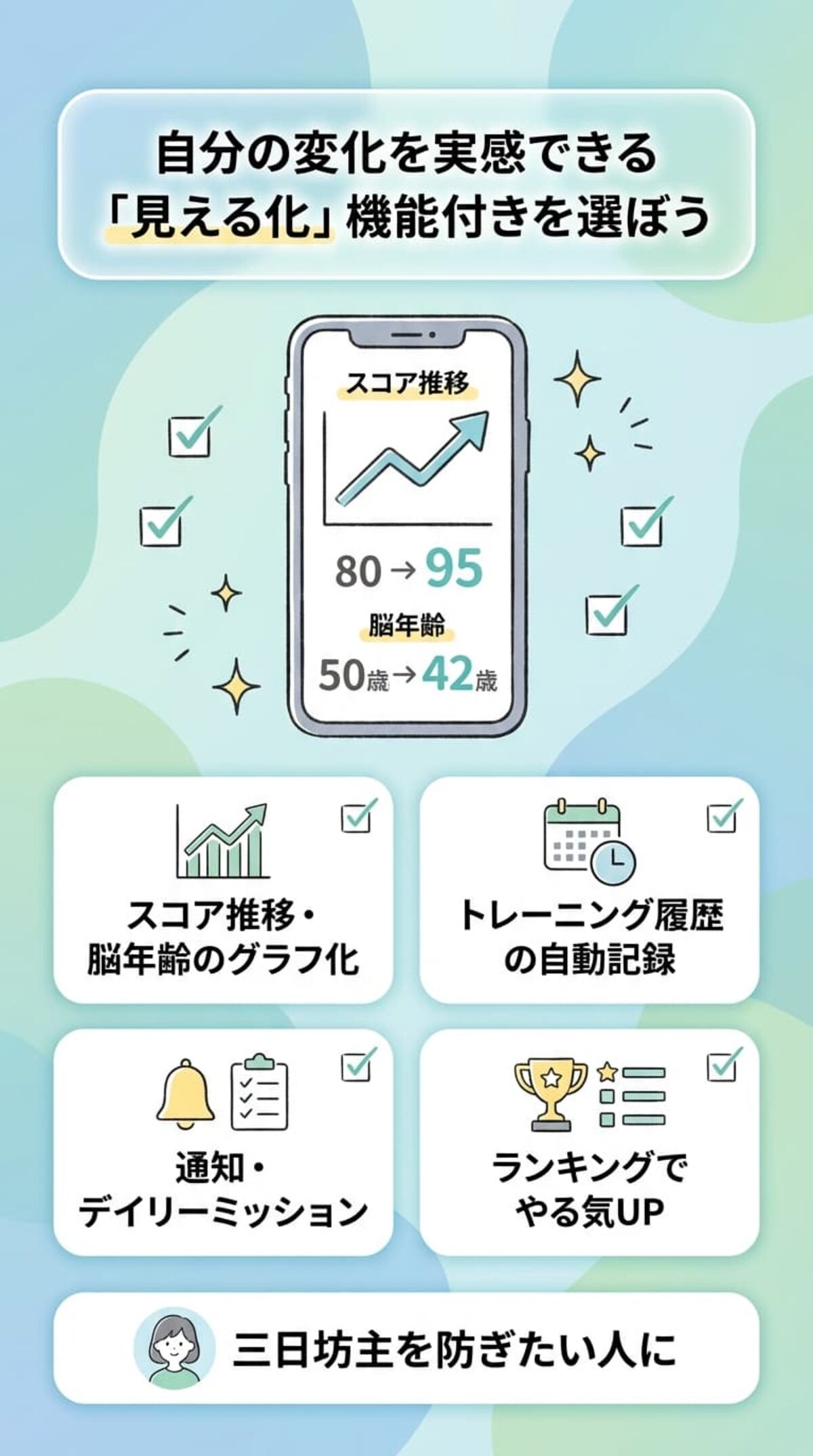 選び方③：記録・分析機能でモチベーション維持