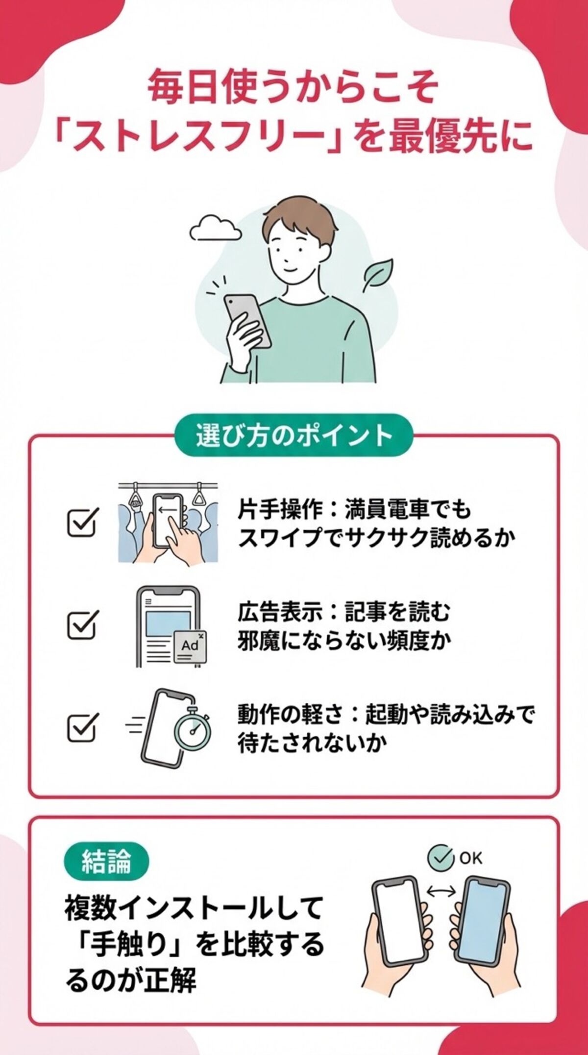 毎日使うからこそストレスフリーを最優先に