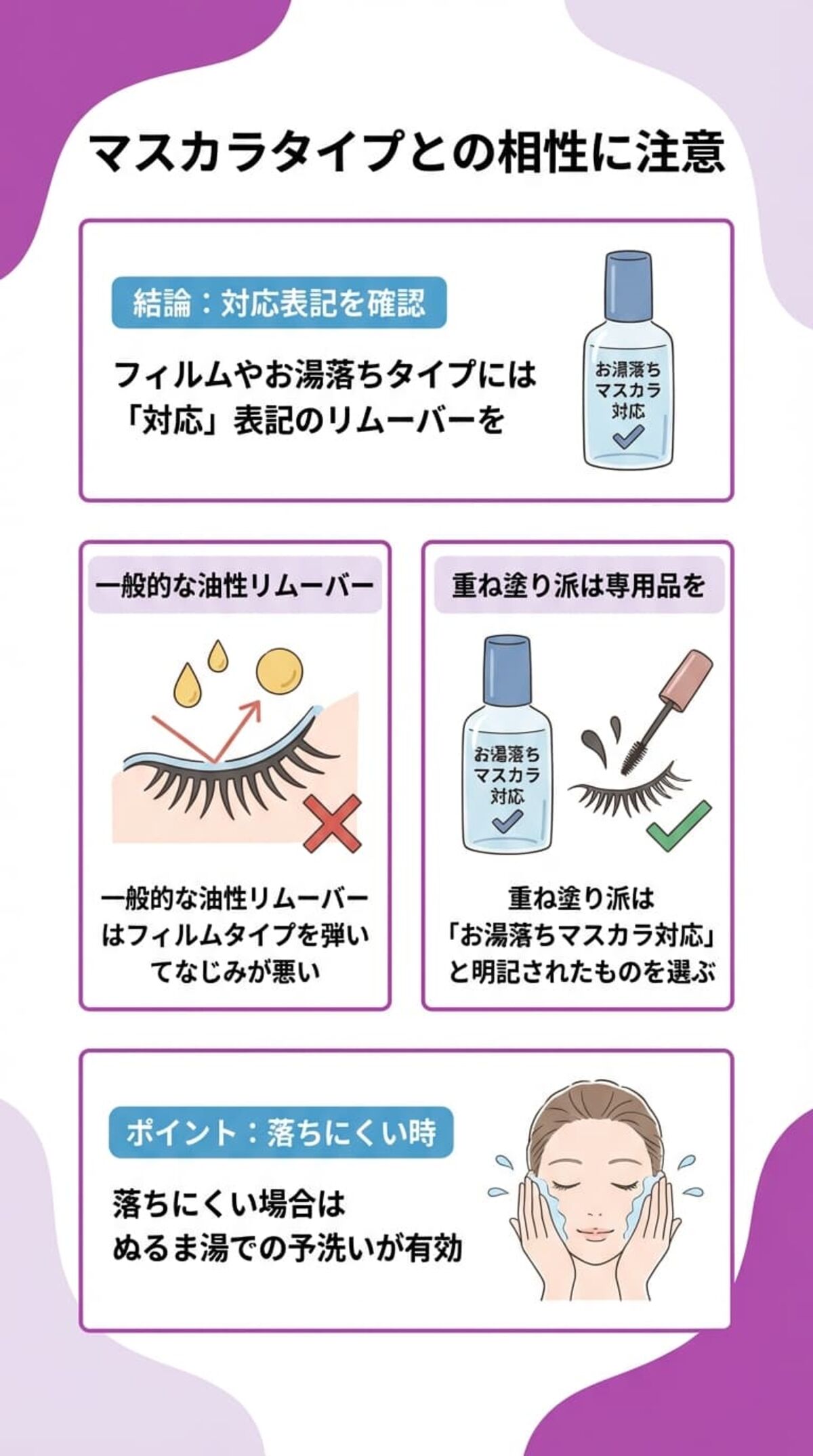 選び方④ マスカラタイプとの相性に注意