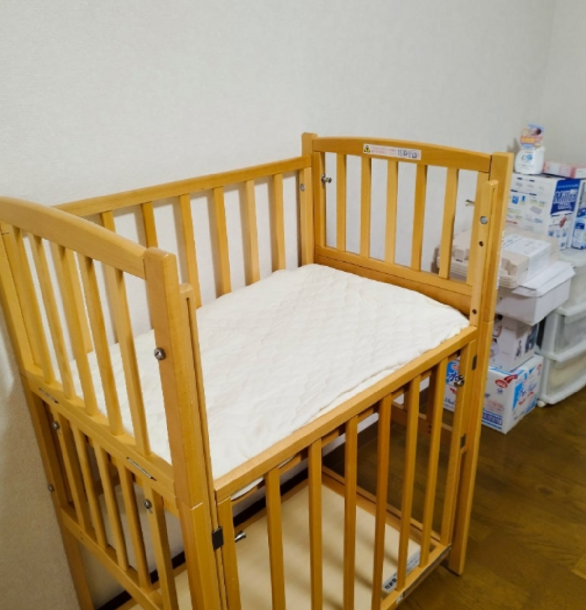 【37w】レンタルのベビーベッド設置完了!