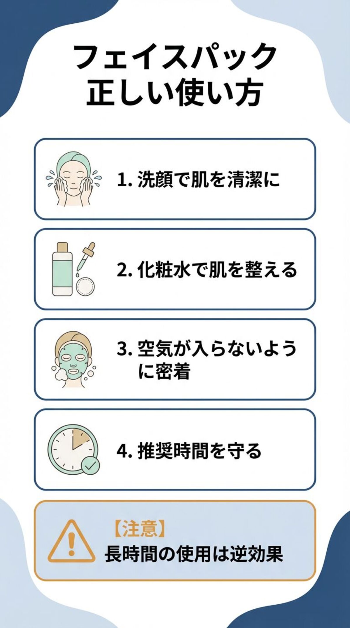 フェイスパックの正しい使い方