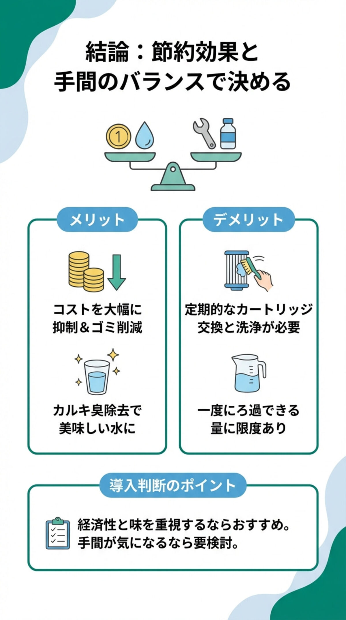 浄水ポットのメリット・デメリット