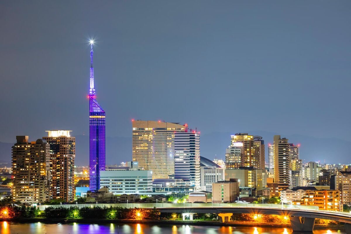 福岡タワーの夜景の画像