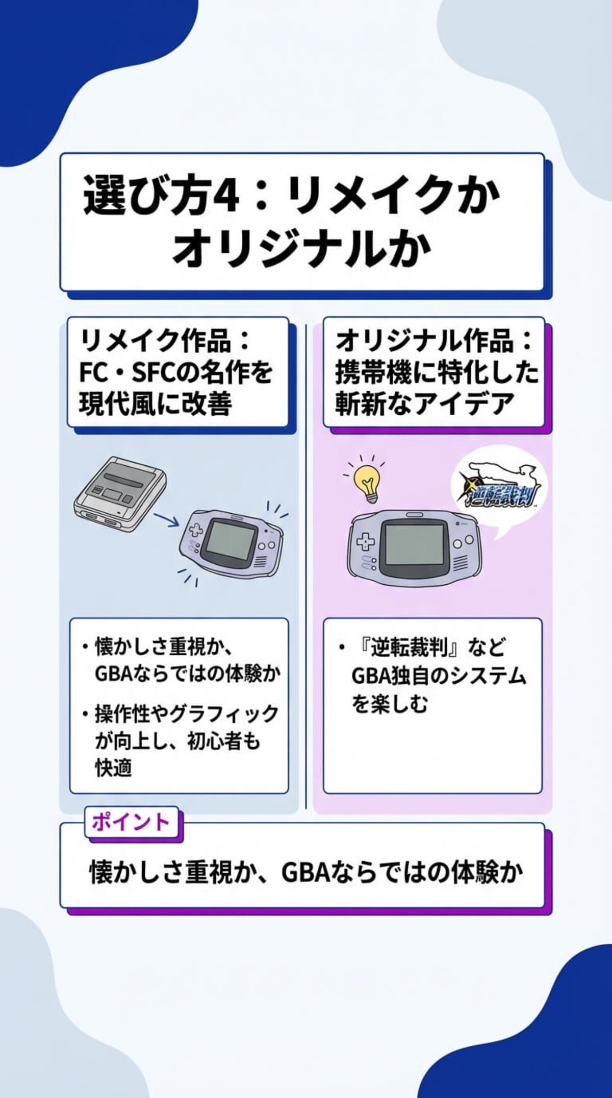 選び方4：リメイクかオリジナルかで選ぶ