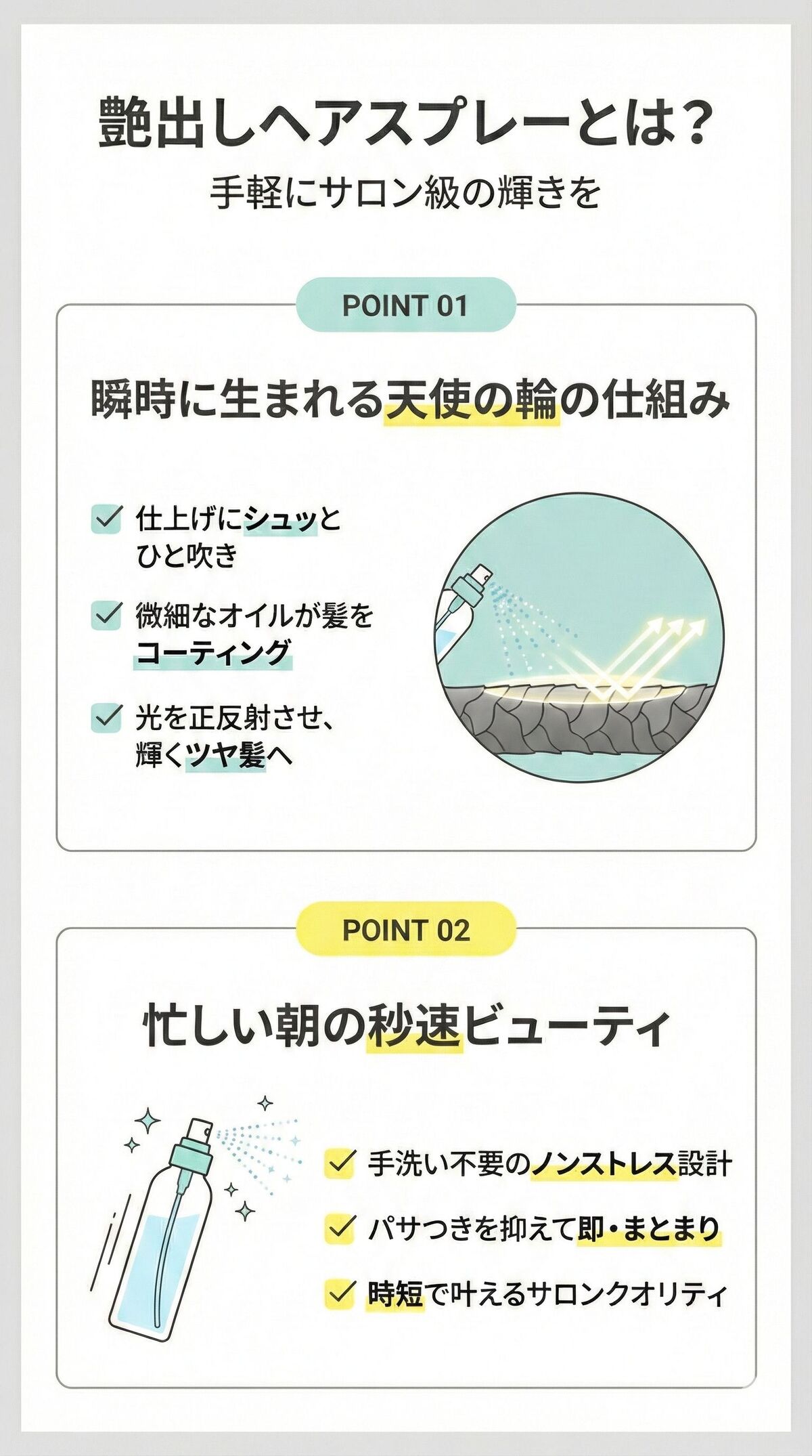 艶出しヘアスプレーとは