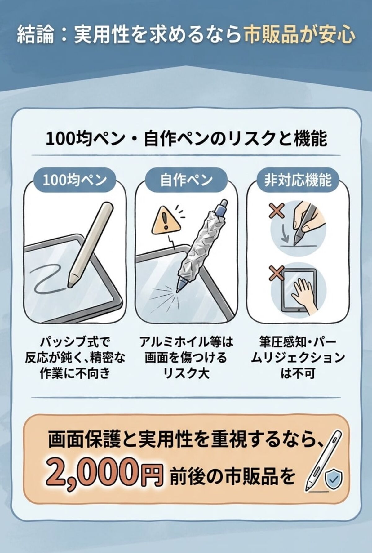 100均ペンや自作ペンは実用的？