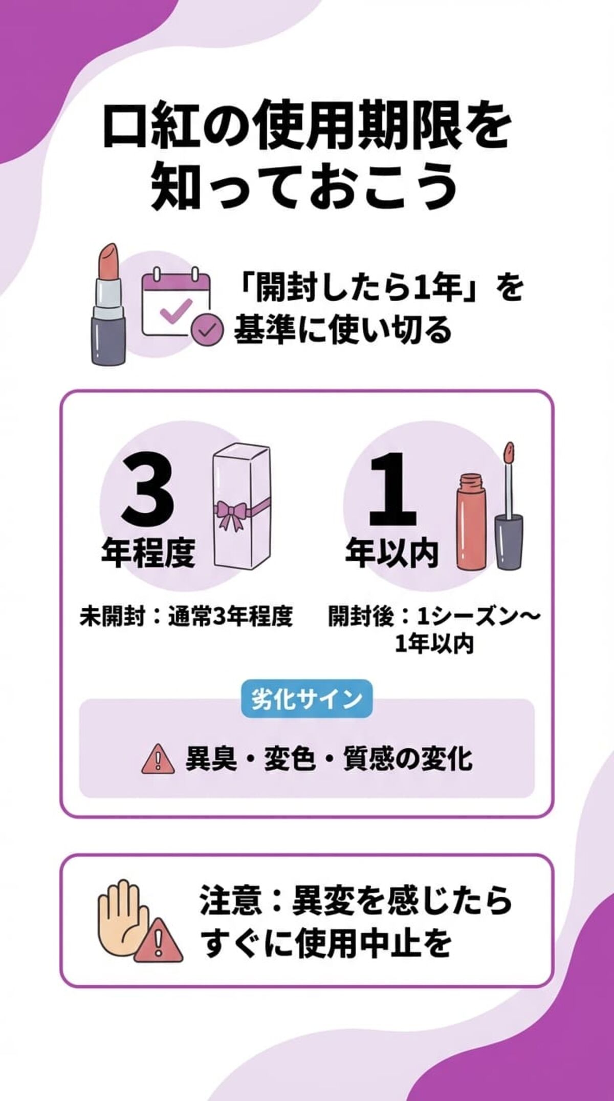 口紅の使用期限を知っておこう