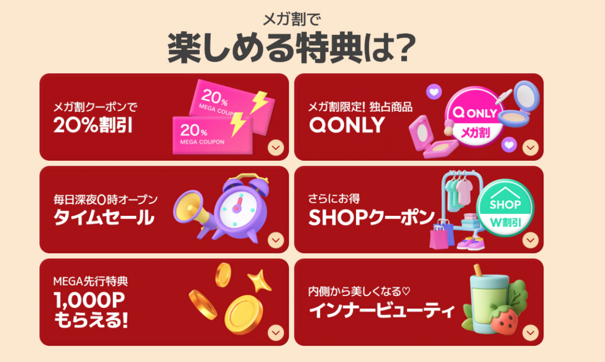 メガ割コンテンツ