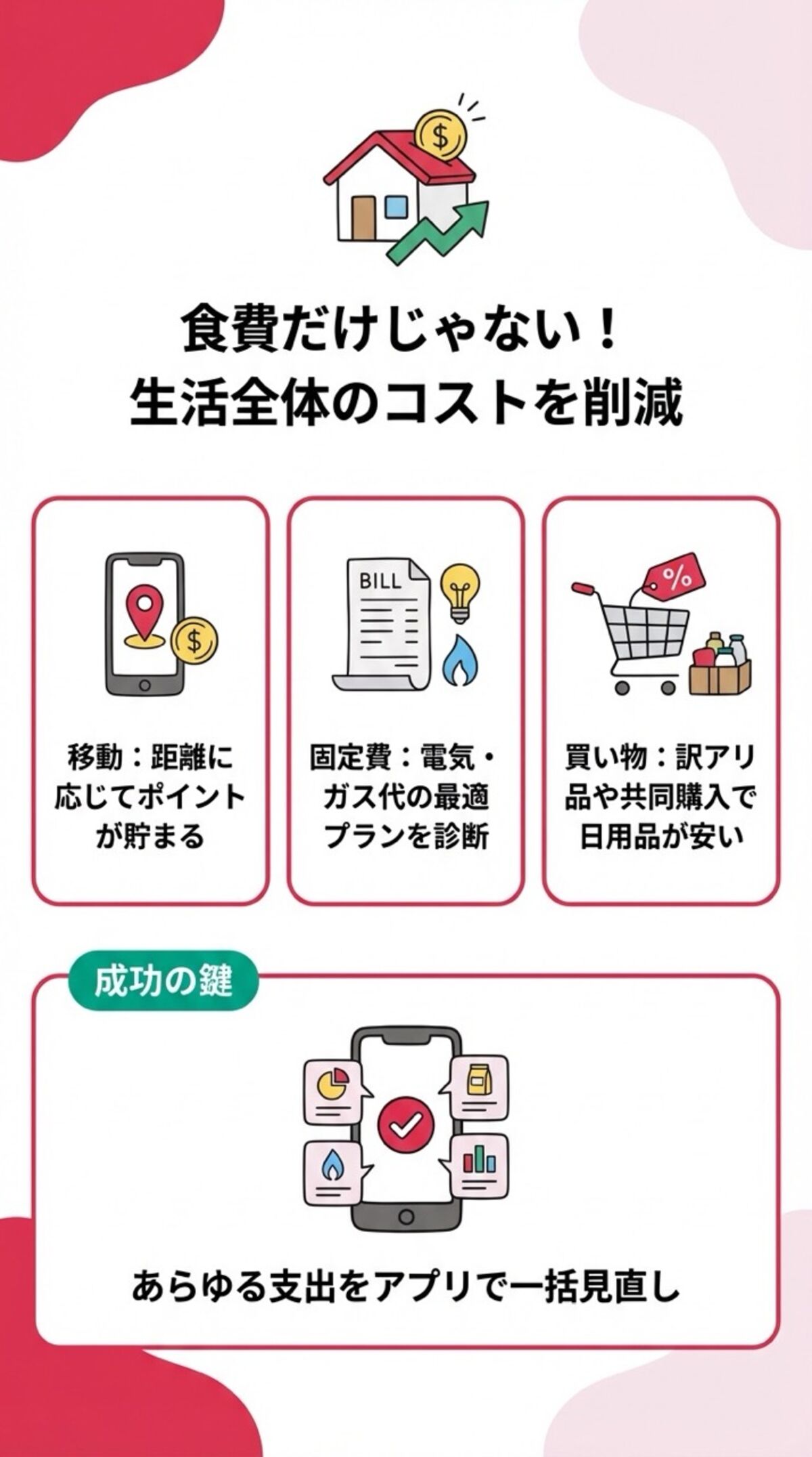 食費だけじゃない！生活全体のコストを削減