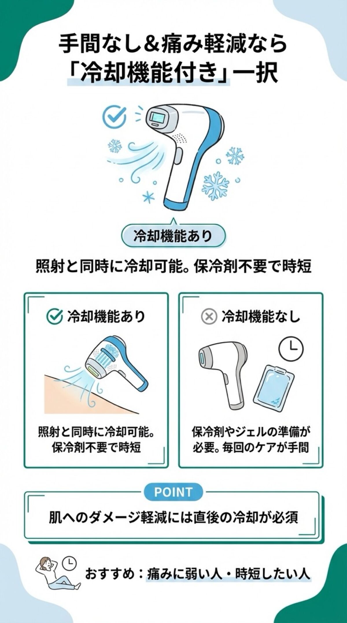 冷却機能で選ぶ