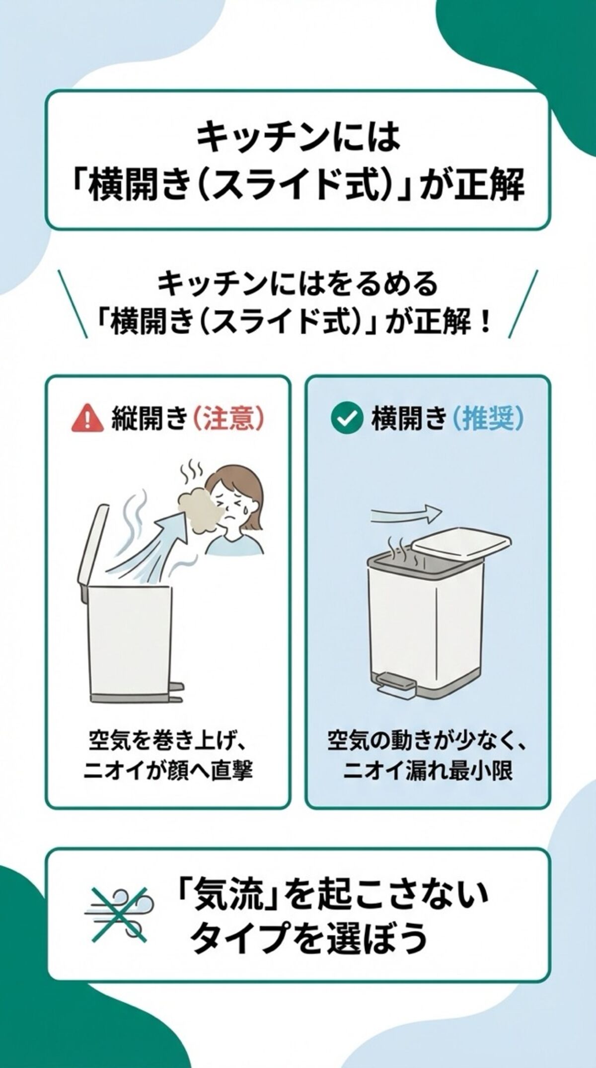 キッチンには横開きが正解