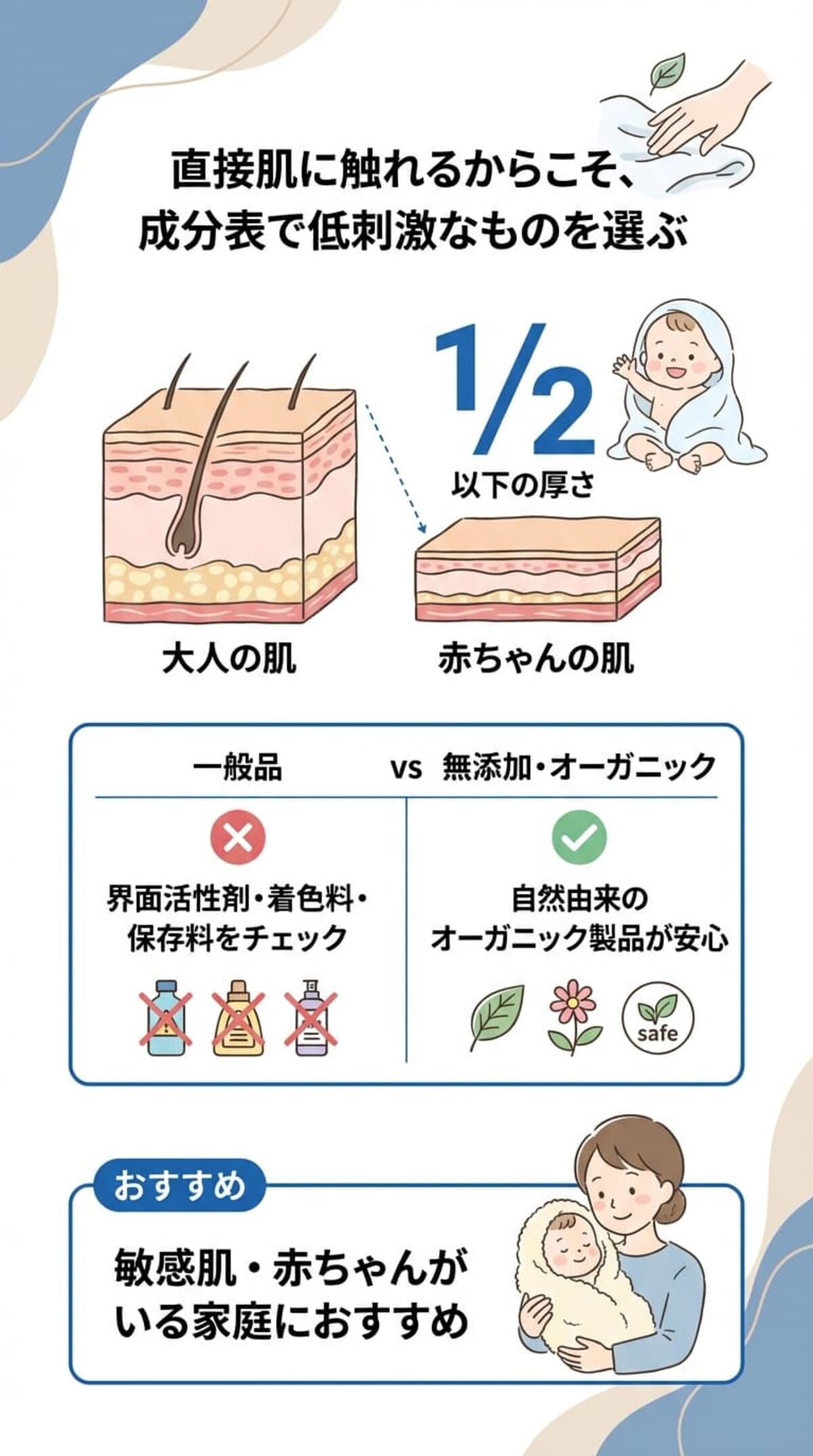 肌への優しさで選ぶ｜無添加・オーガニック
