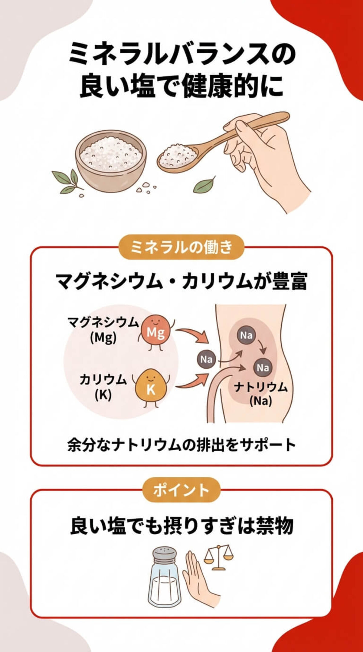 粗塩と健康：ミネラルの働き