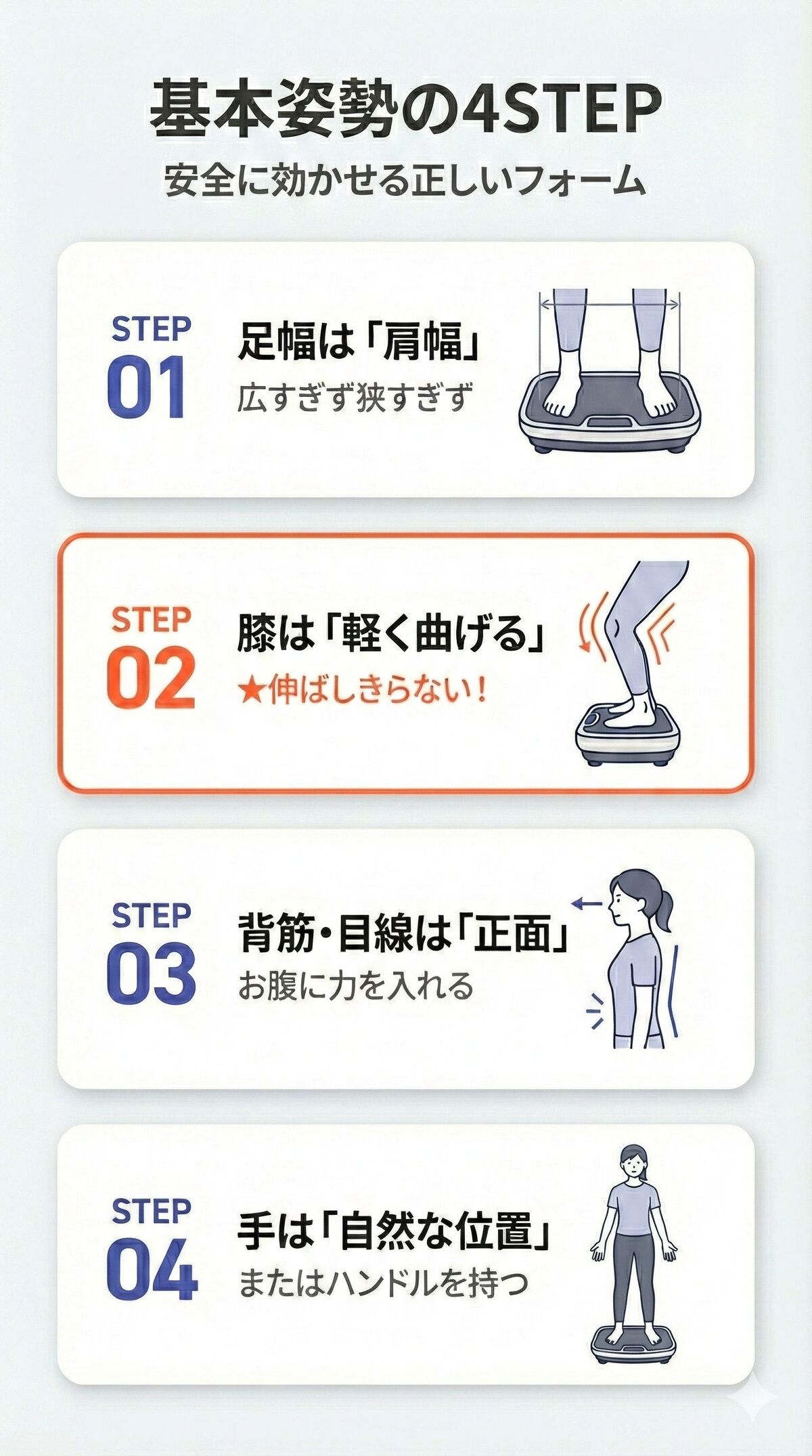 基本的な姿勢とセッティング