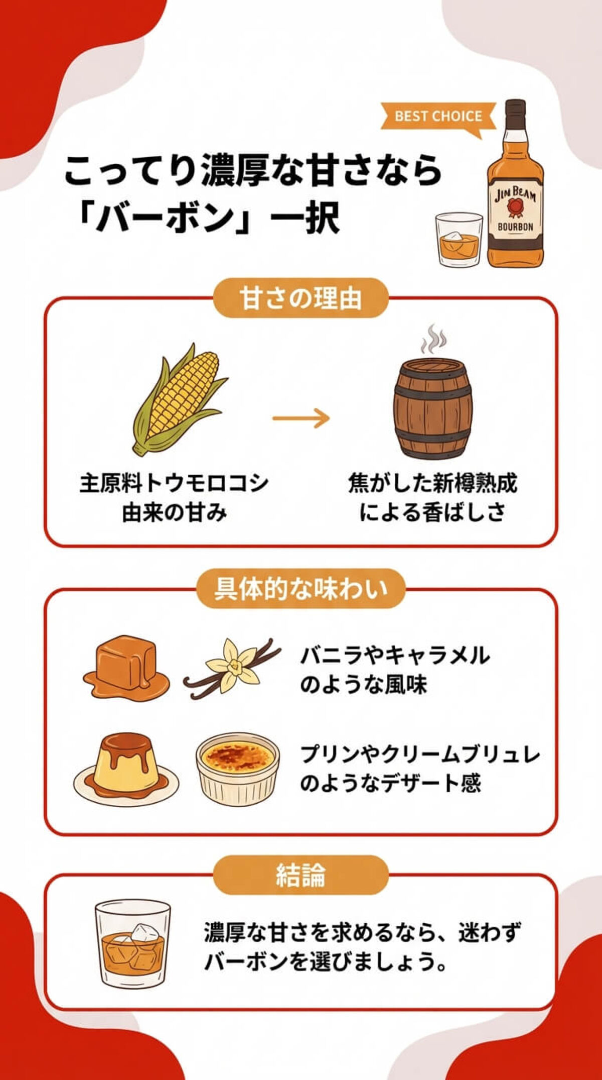 濃厚な甘みなら「バーボン」