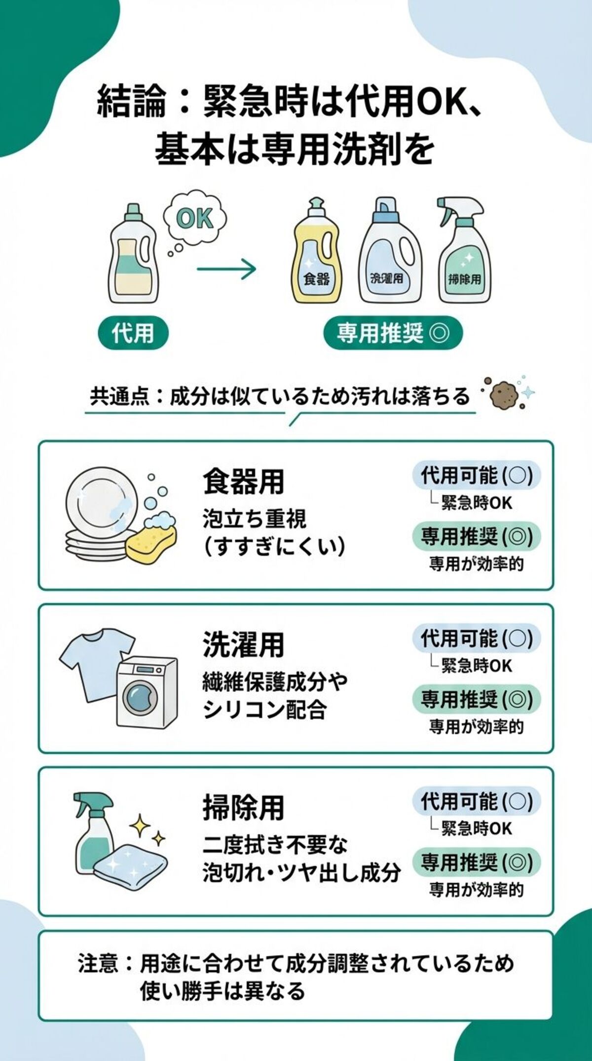 洗剤の代用