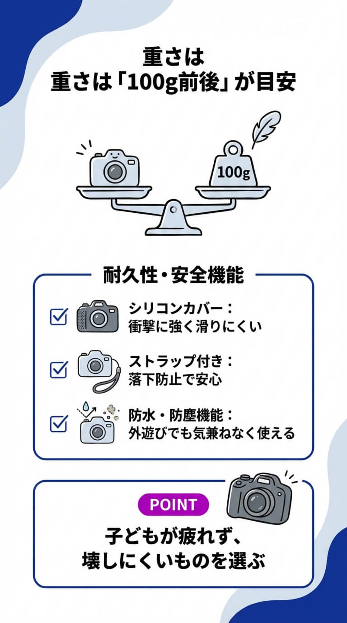 選び方① 軽さと耐久性