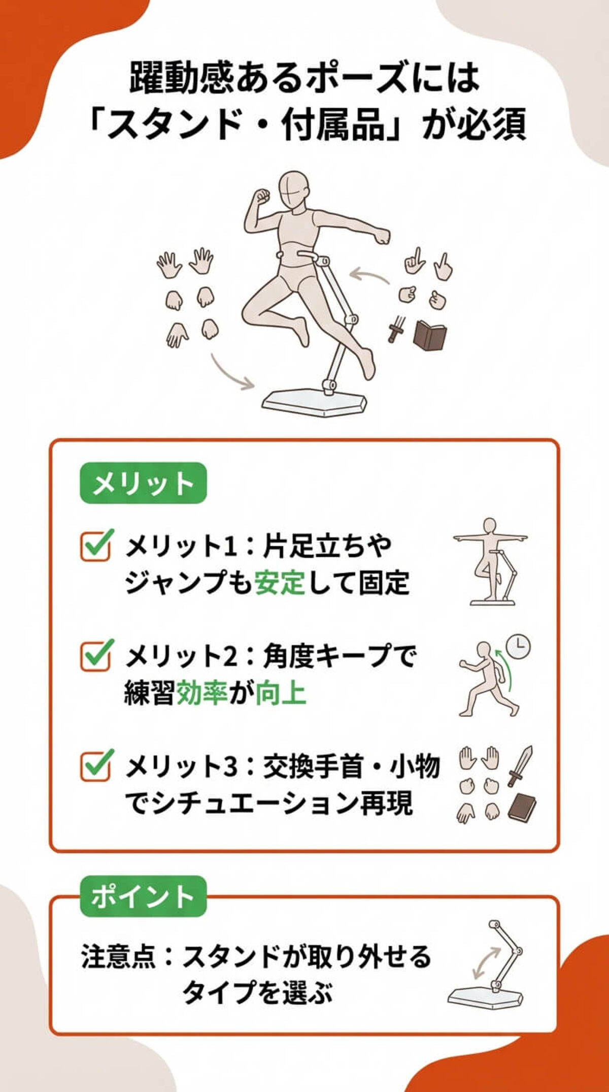 選び方④ 付属品とスタンドの有無