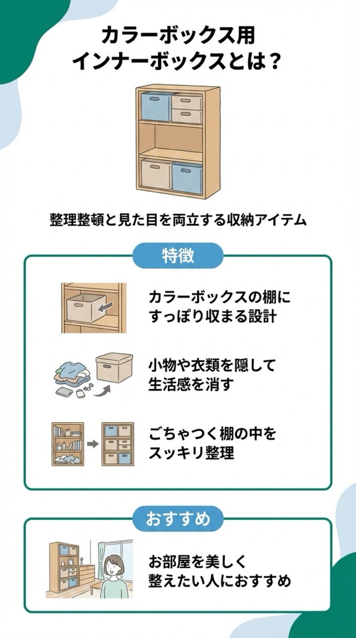 カラーボックス用インナーボックスとは？