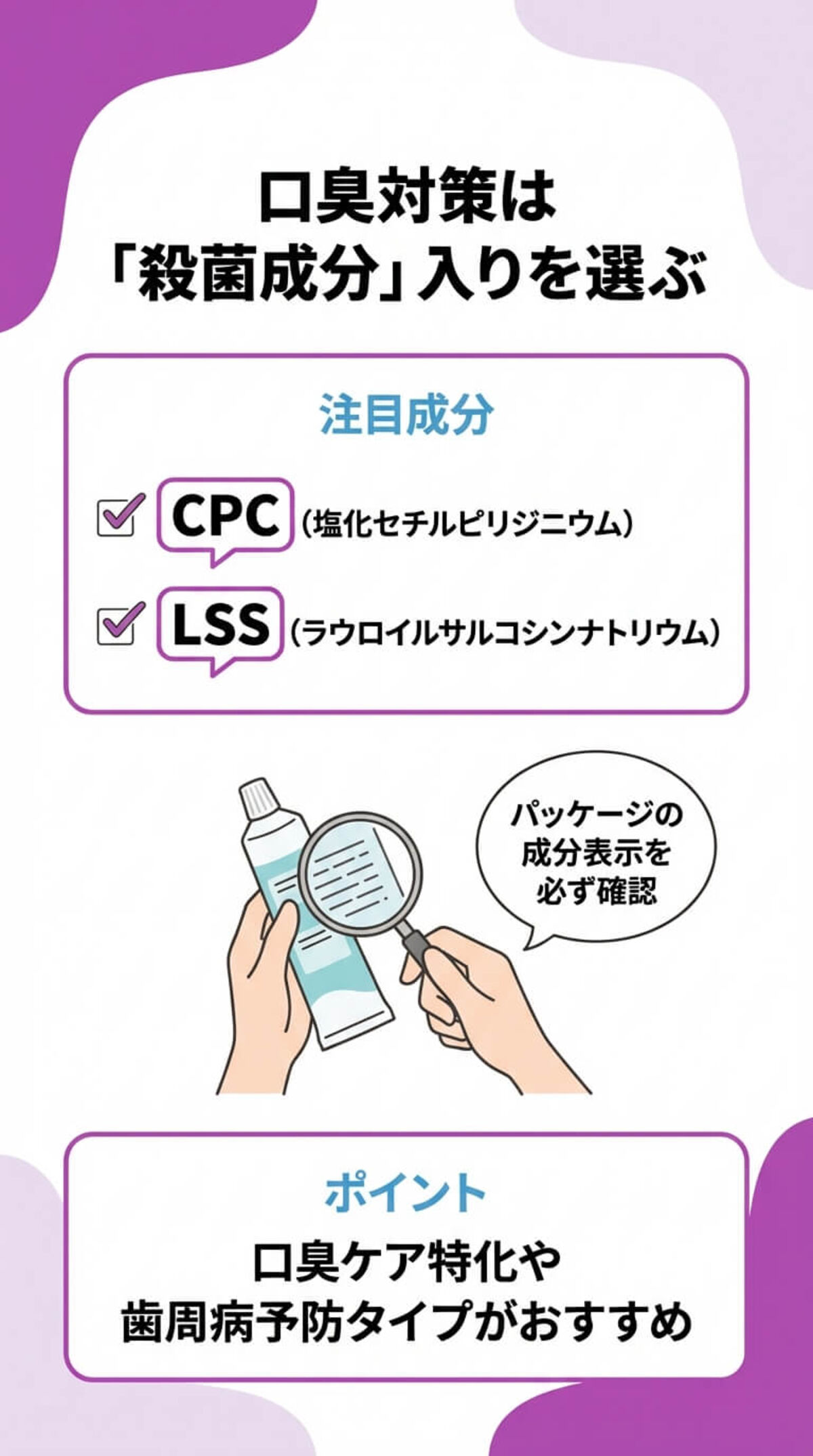 選び方① 成分と種類をチェック