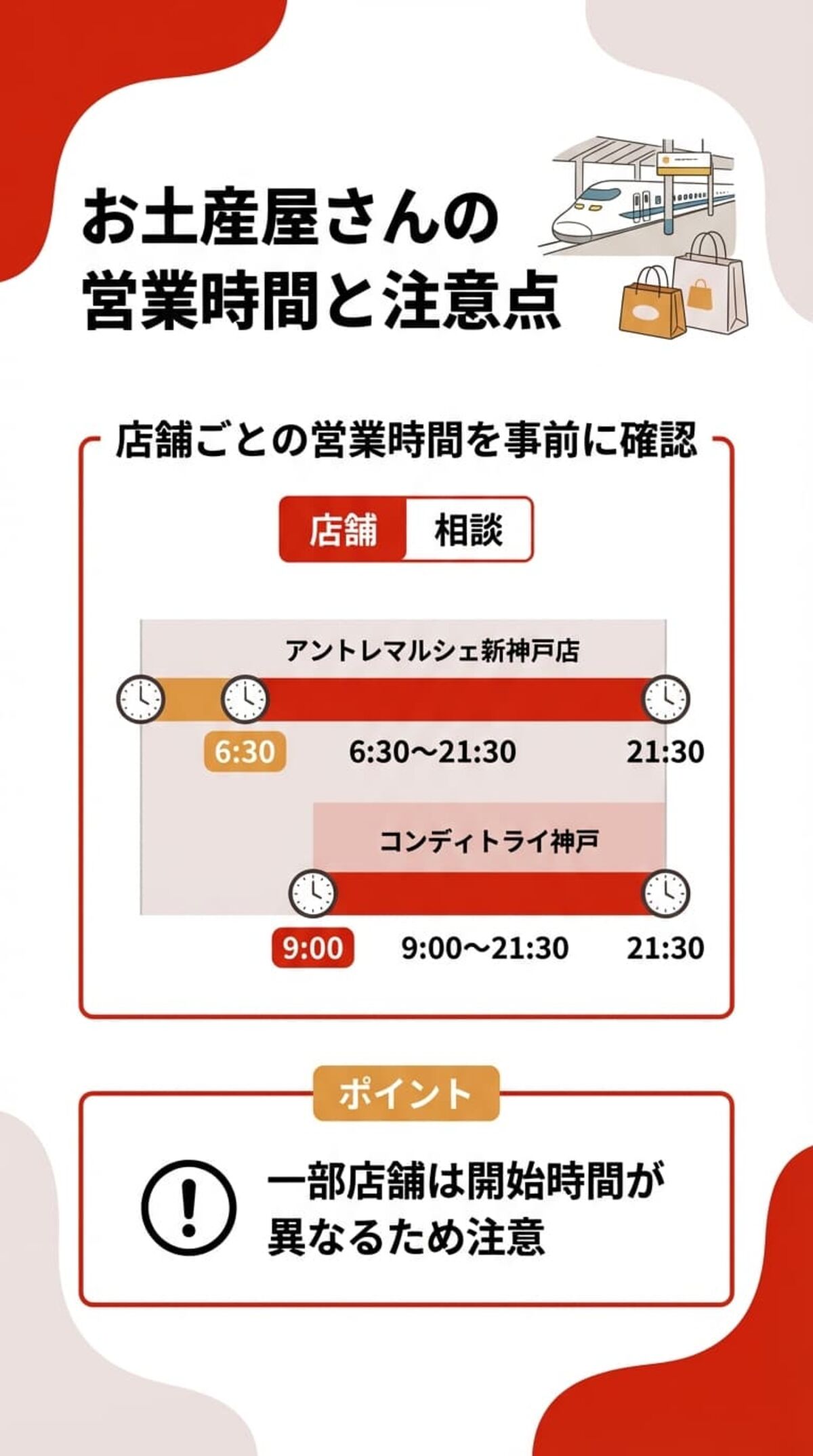 お土産屋さんの営業時間と注意点