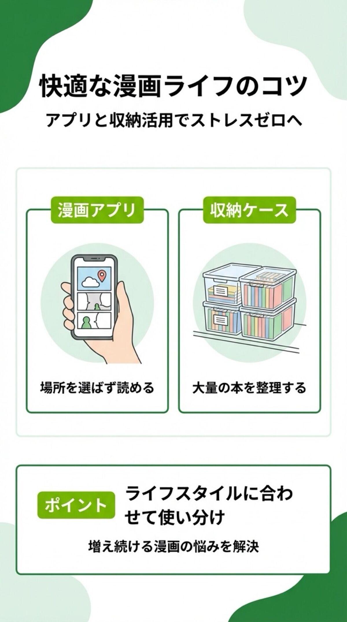 快適な漫画ライフのコツ