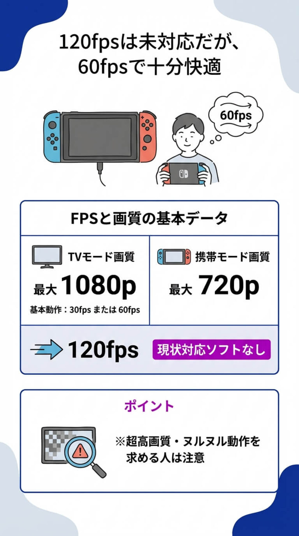 SwitchのFPS値と画質について