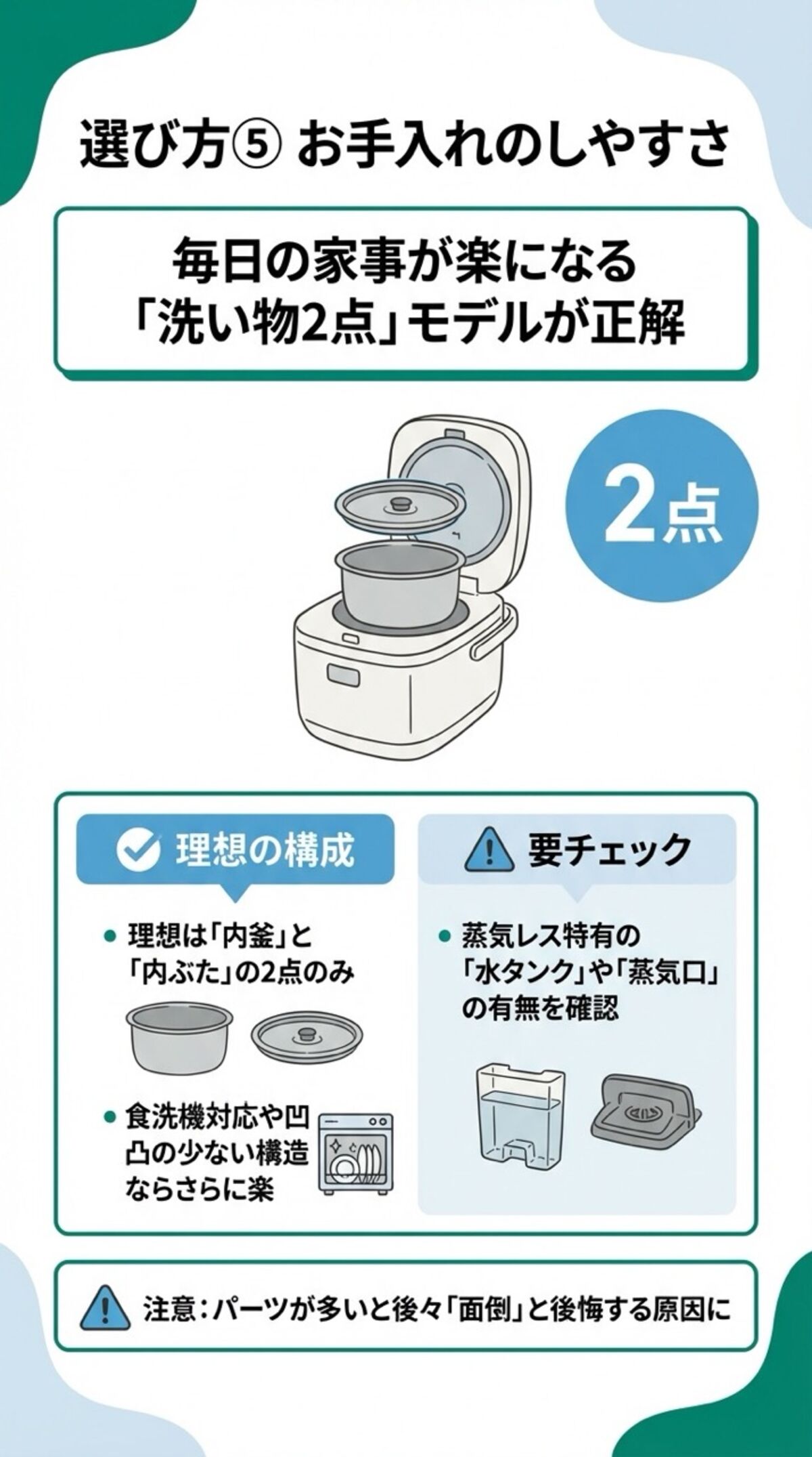お手入れのしやすさ