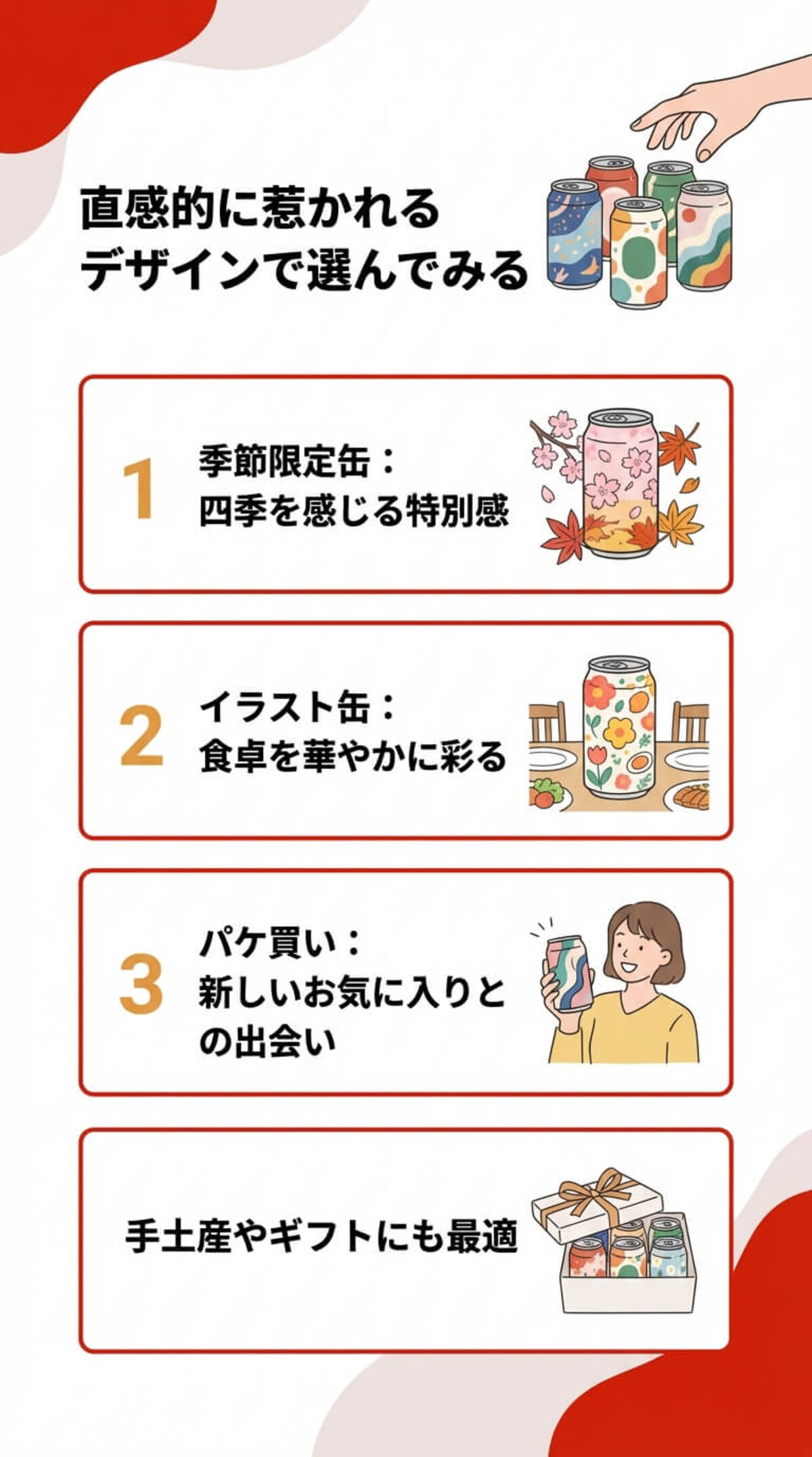 缶ビールの選び方：パッケージやデザイン