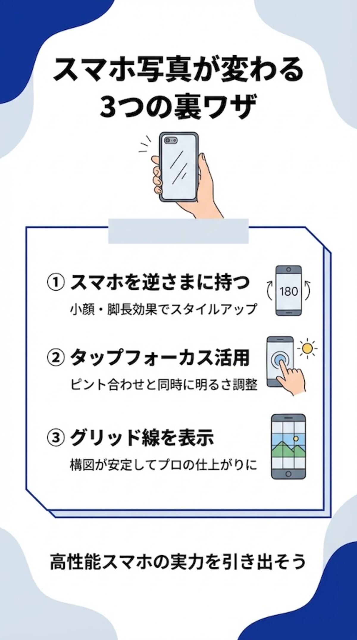 スマホカメラで上手に撮るコツ