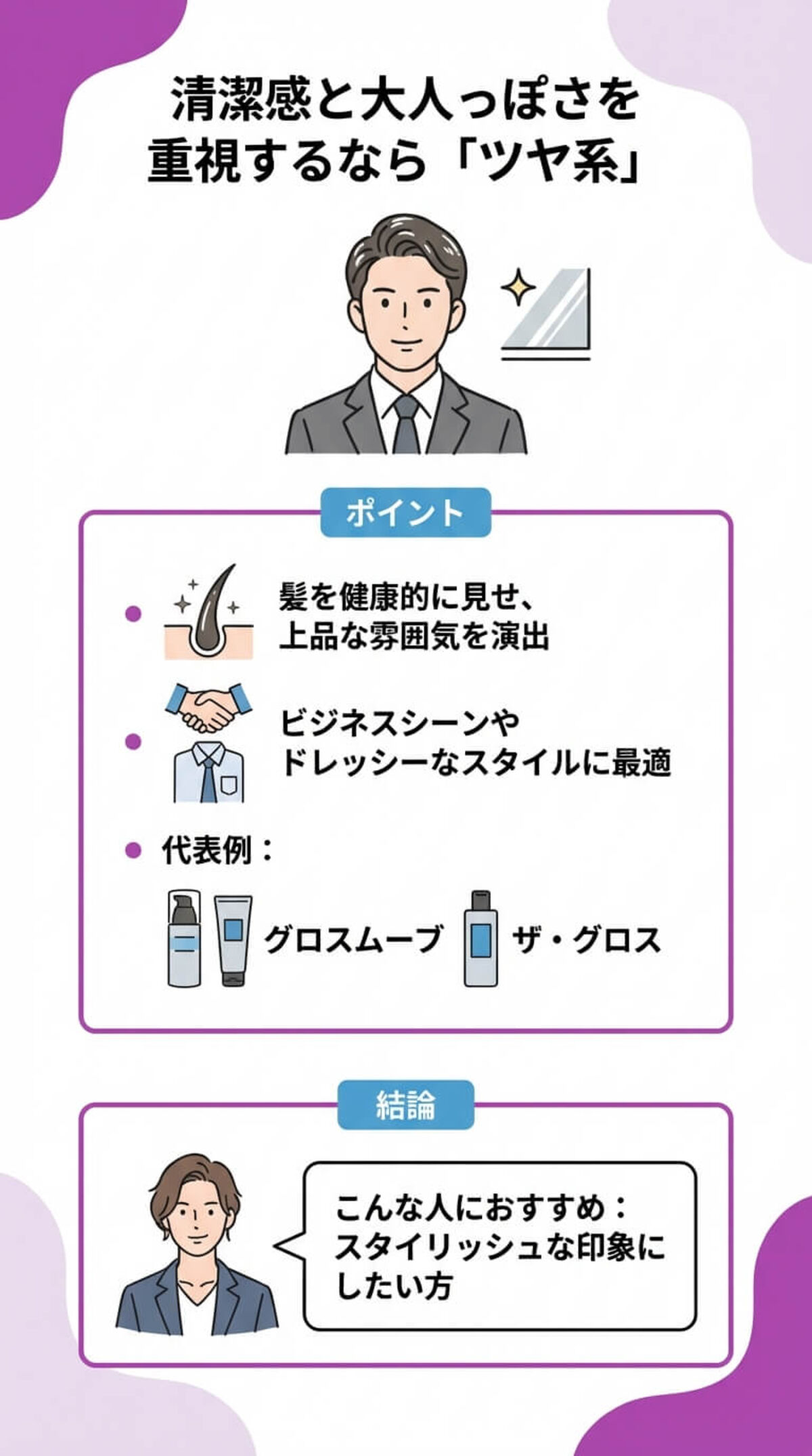 【仕上がり別】程よいツヤ感