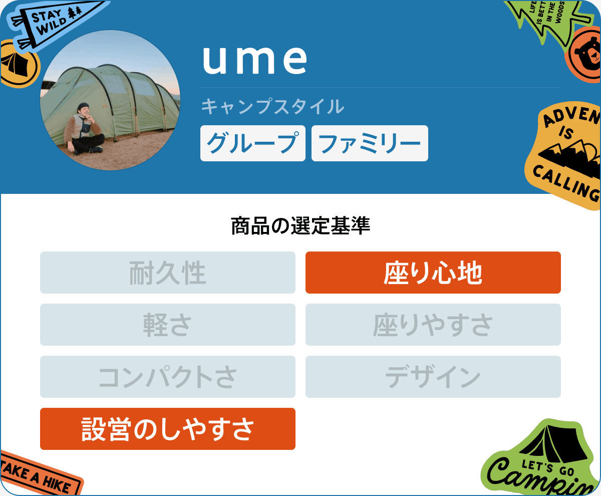 キャンプマニアumeさん