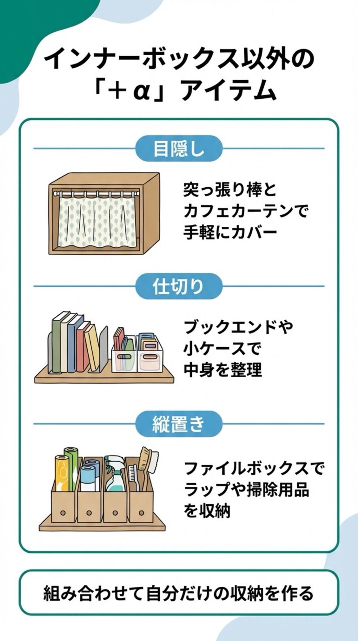 インナーボックス以外のプラスαアイテム