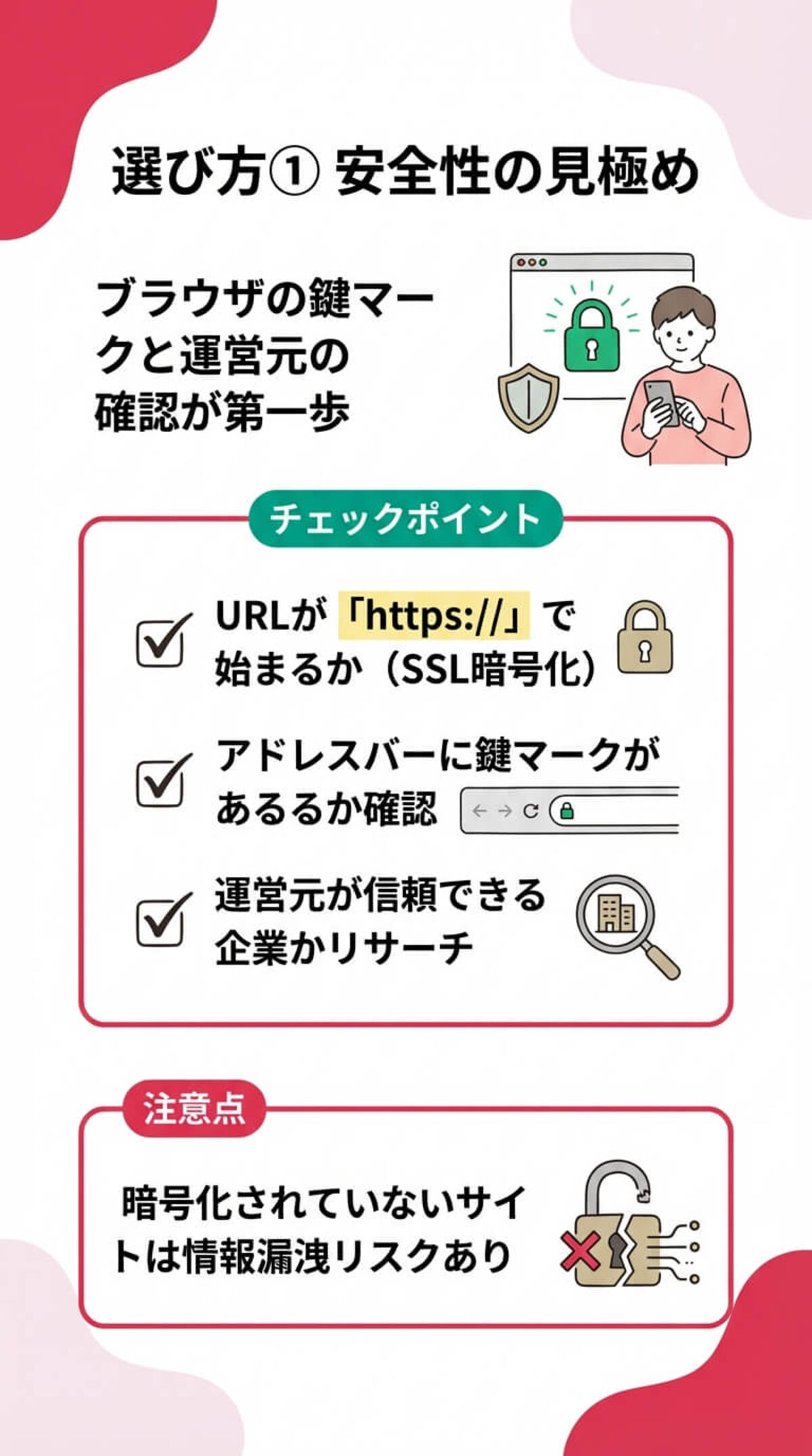 選び方① 安全性の確認