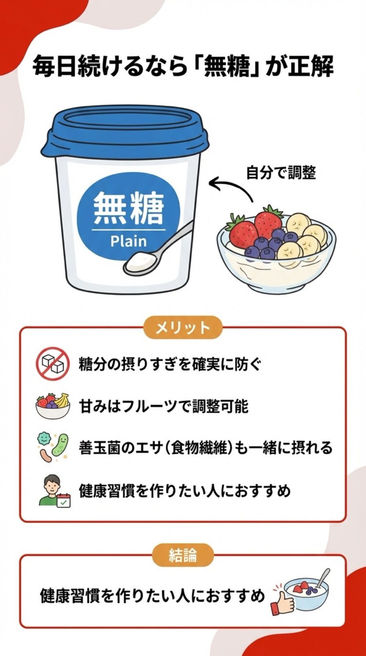 毎日続けるなら「無糖」が正解