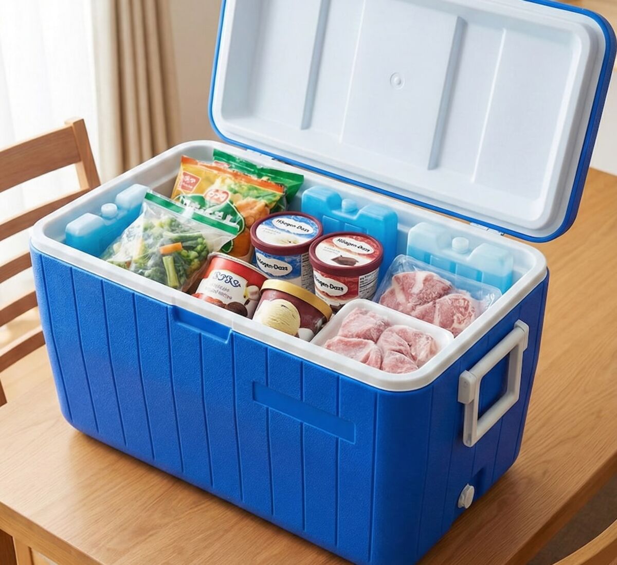 Step1：食品の退避｜クーラーボックスと保冷剤の活用