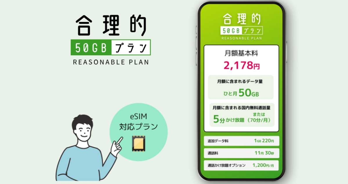 合理的50GBプラン