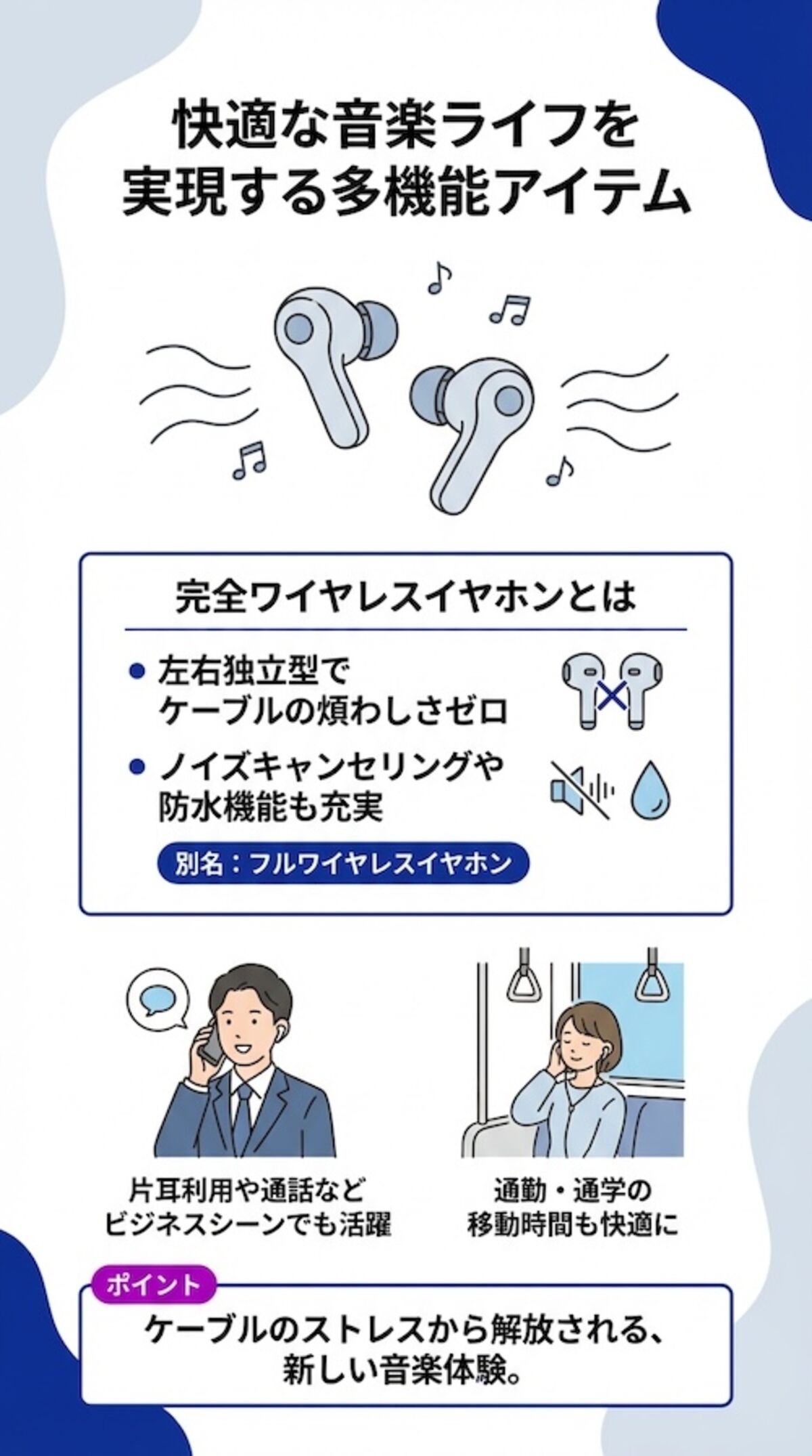 完全ワイヤレスイヤホンとは