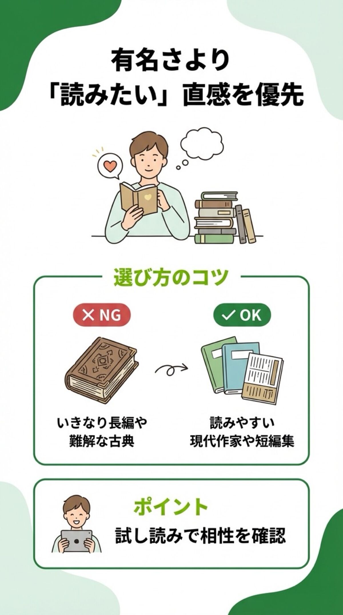 有名さより「読みたい」直感を優先