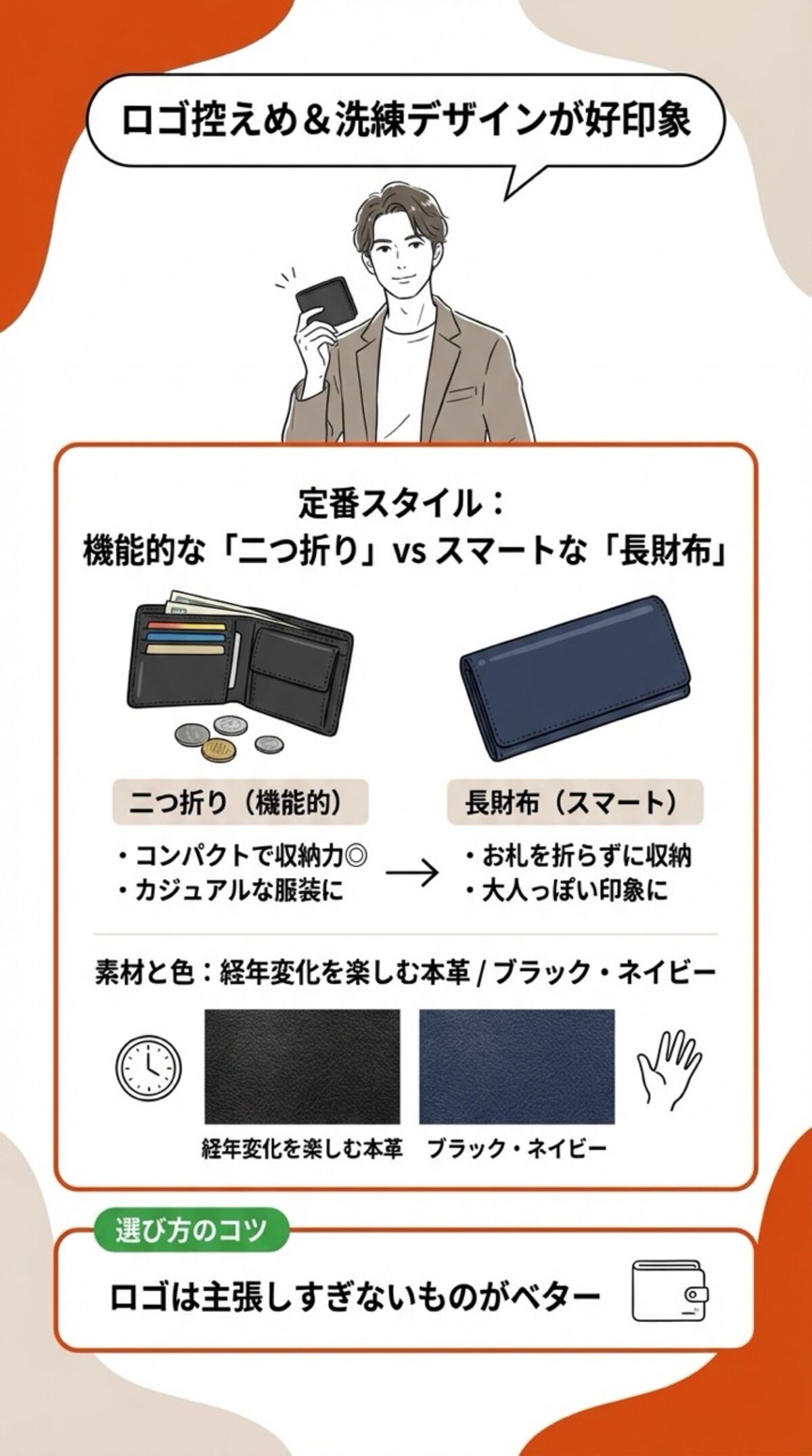 ロゴ控えめ＆洗練デザインが好印象