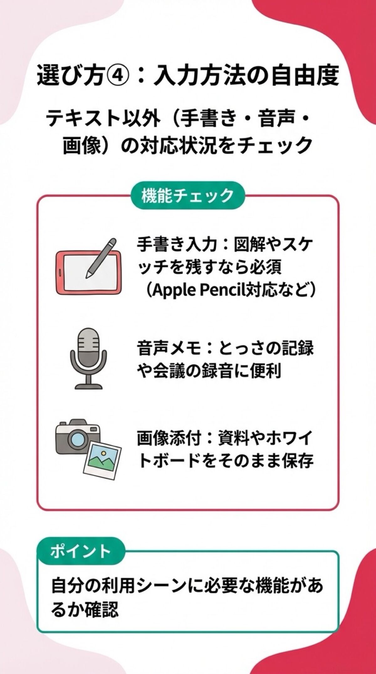 入力方法の自由度