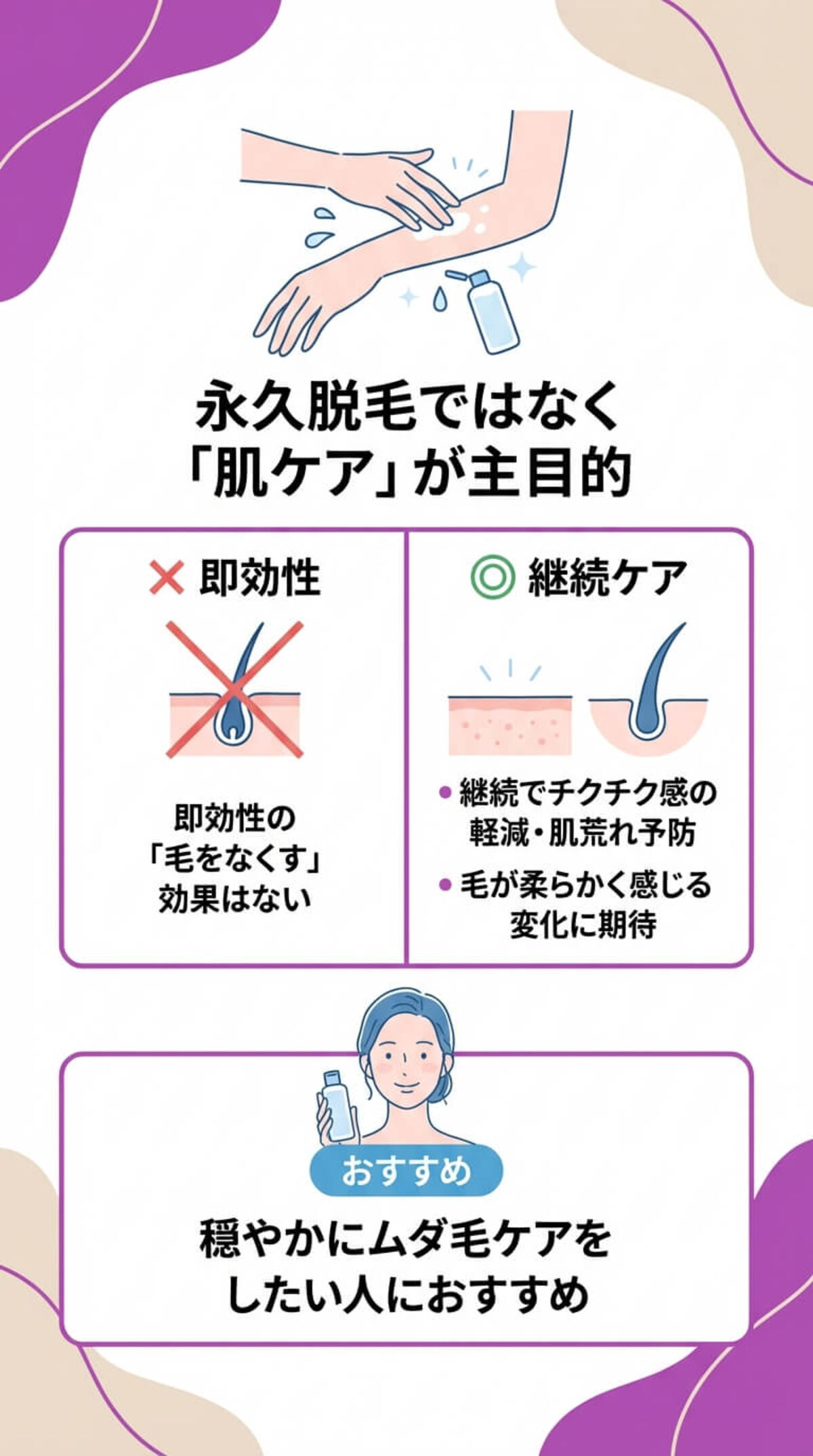 抑毛ローションに期待できる効果