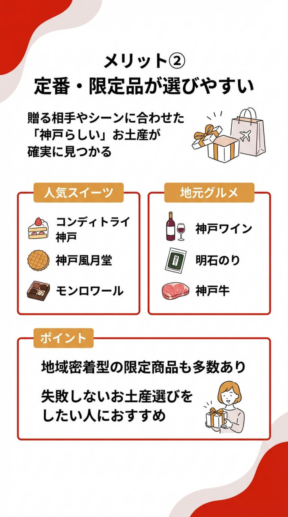 定番・限定品が選びやすい