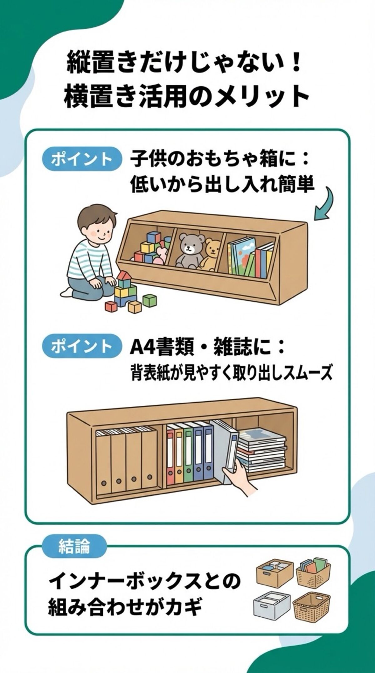 横置き活用のメリット